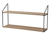 Wandrek hout 2 - delig  60x15x33cm