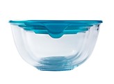 Set van 3 bowl glas met kunststof deksel   0.5 L   1 L   2 L  
