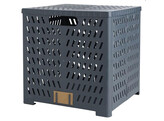 Vouwbare storagebox met deksel 30x28x30 cm donkergrijs